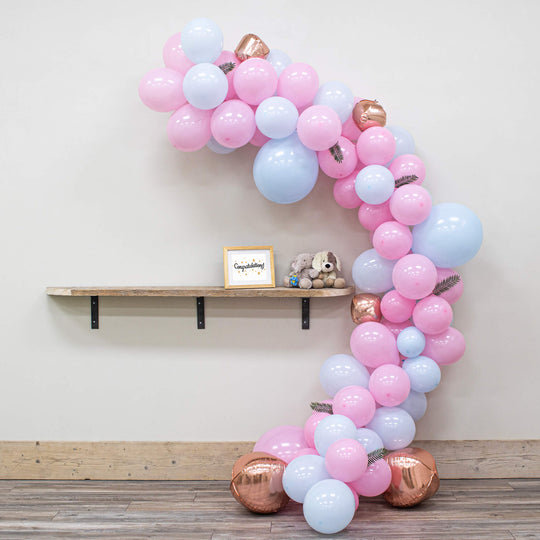 Gender Reveal Baby Shower Balloon Arch Decoration DIY Kit - Includes 100+ Balloons