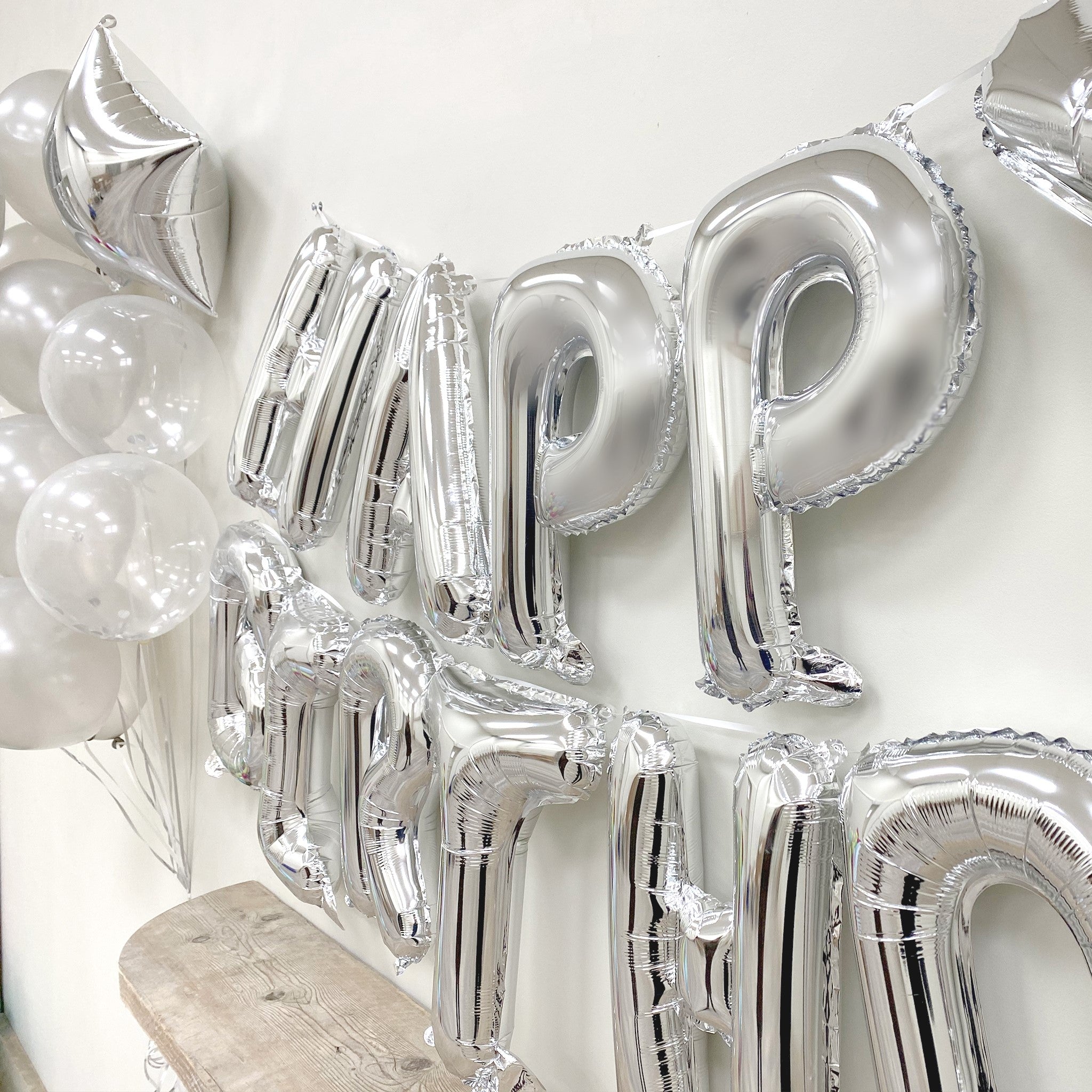 Happy 18th Birthday Balloon Banner Deluxe Party Pack - Silver